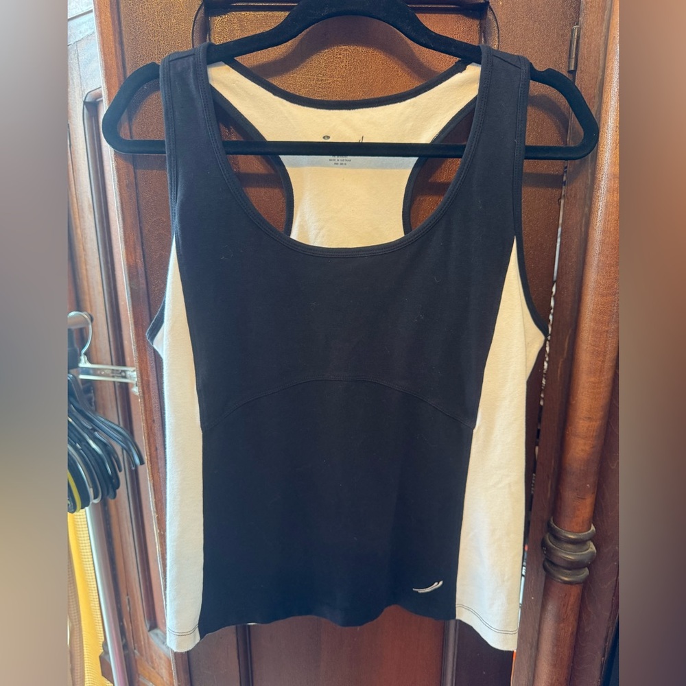 Athleta Black and Cream Tank Top